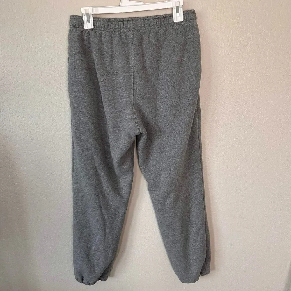 Lands' End Serious Sweats Men's M Gray Sherpa Fleece Lined Joggers Sweatpants